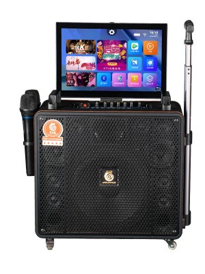 爵士龍F5便攜式視頻音響廣場舞K歌音箱