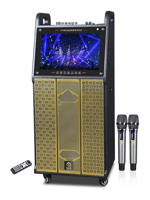 F112聲卡版噴漆系列視頻拉桿音響